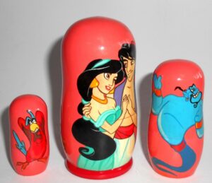 Jusmine & Aladdin small nesting doll Babooshki s