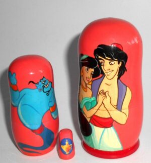 Jusmine & Aladdin small nesting doll Babooshki s