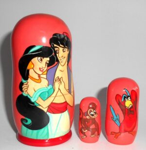 Jusmine & Aladdin small nesting doll Babooshki s