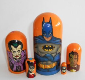 Batman small Babushka matryoshka nesting doll Babooshki Babushkas