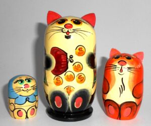 Funny Money Cat nesting Doll Babooshki s