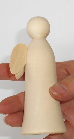 DIY set of 3 angels11 cm high raw plain unpainted Unfinished Montessori BLANK - 3