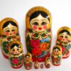 XLarge Semenov yellow scarf 9-set nesting Doll Babooshki s Classic Village Traditional