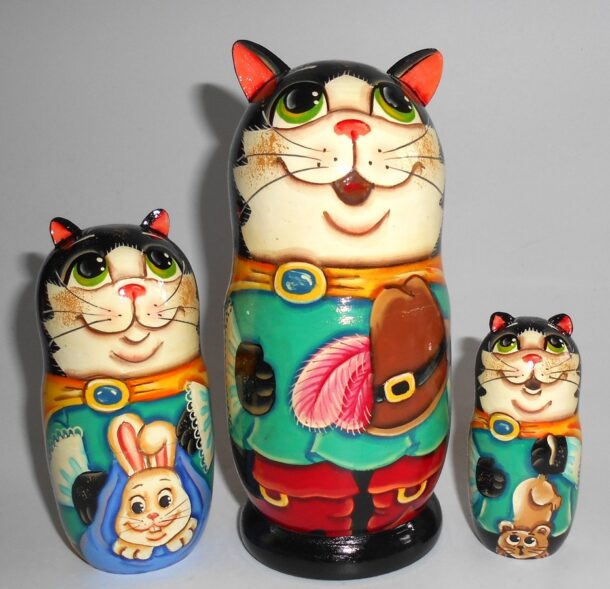 Puss In Boots Babushka Matryoshka Nesting Doll Babooshki Babushkas ...