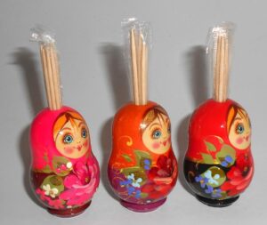3 x Toothpick holder set arty