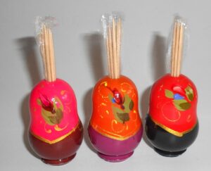 3 x Toothpick holder set arty