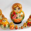 Ksenia in yellow dress 10-set nesting Doll Babooshki s
