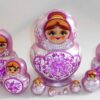 Sonya white purple dress 10-set nesting Doll Babooshki s