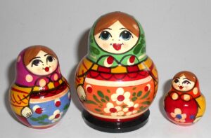 Village fatty small 5-set nesting Doll Babooshki s Classic Village Traditional