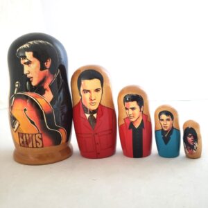 Elvis Presley Large Guitar Babushka Matryoshka nesting Doll Babooshki Babushkas