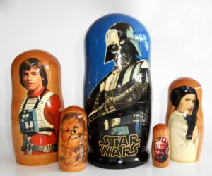 Star Wars blue Babushka Matryoshka nesting Doll Babooshki Babushkas