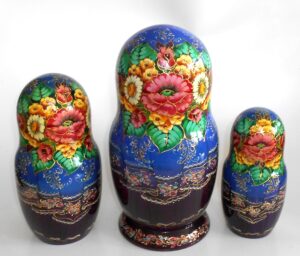 Snow Queen fairy tale huge 10-set in blue nesting Doll Babooshki s