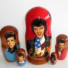 Elvis Presley on red Large Babushka Matryoshka nesting Doll Babooshki Babushkas