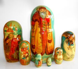 The Tale of Tsar Saltan double sided 10-set nesting Doll Babooshki s
