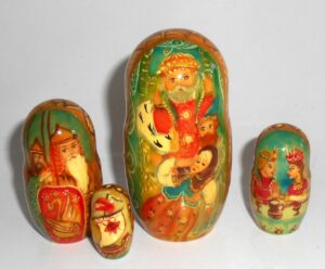 The Tale of Tsar Saltan double sided 10-set nesting Doll Babooshki s