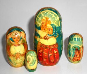 The Tale of Tsar Saltan double sided 10-set nesting Doll Babooshki s