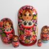Olga in floral scarf 5-set Babushka Matryoshka nesting Doll Babooshki Babushkas Classic Village Traditional