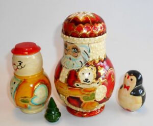 Huge Music Box Xmas Tree 46 cm nesting Doll Babooshki s