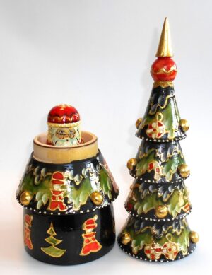 Huge Xmas Tree 42 cm nesting Doll Babooshki s