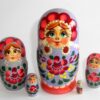 Olga in light purple and red  dress Babushka Matryoshka nesting Doll Babooshki Babushkas