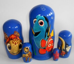 Finding Nemo dark blue  Babushka Matryoshka nesting Doll Babooshki Babushkas
