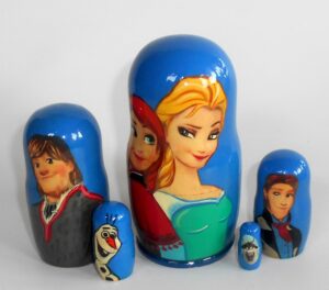 Frozen small dark blue nesting Doll Babooshki s