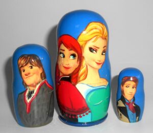 Frozen small dark blue nesting Doll Babooshki s