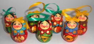 Christmas décor musical instruments 7-set nesting Doll Babooshki s BOX SET