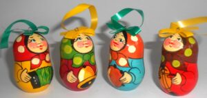 Christmas décor musical instruments 7-set nesting Doll Babooshki s BOX SET