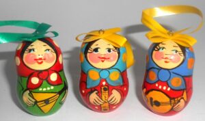 Christmas décor musical instruments 7-set nesting Doll Babooshki s BOX SET