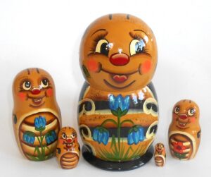 Funny Lady Bug 5-set Babushka Matryoshka nesting Doll Babooshki Babushkas