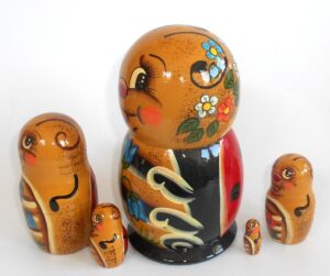 Funny Lady Bug 5-set nesting Doll Babooshki s