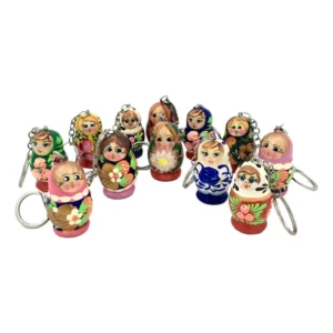 Babushka Keyrings x 12 Babushka   Babushka Matryoshka nesting Doll  Babooshki Babushkas