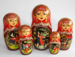 Russian Fairy Tales giant 15-set nesting Doll Babooshki s