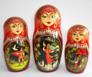 Russian Fairy Tales giant 15-set nesting Doll Babooshki s