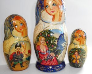 Snow Queen 5-set large nesting Doll Babooshki s