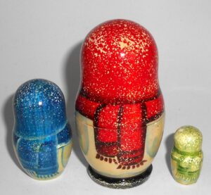 Snowmen 3-set nesting Doll Babooshki s