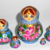 MINI Olga in blue dress TINY nesting Doll Babooshki s