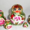 MINI Masha in green dress TINY Babushka Matryoshka nesting Doll Babooshki Babushkas