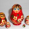 MINI Alex with daisies TINY Babushka Matryoshka nesting Doll Babooshki Babushkas