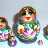 MINI Marfa in light purple dress TINY Babushka Matryoshka nesting Doll Babooshki Babushkas