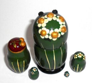 Funny Frog 5-set nesting Doll Babooshki s
