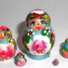 MINI Masha small in blue dress TINY nesting Doll Babooshki s