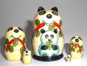Funny Panda mini nesting Doll Babooshki s