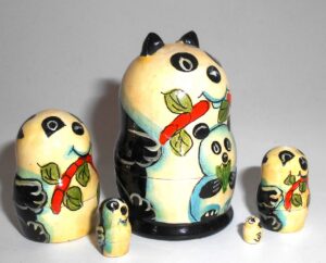 Funny Panda mini nesting Doll Babooshki s