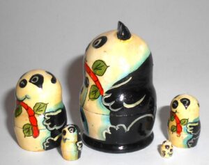 Funny Panda mini nesting Doll Babooshki s