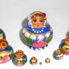MINI with lady bug blue 10-set TINY nesting Doll Babooshki s