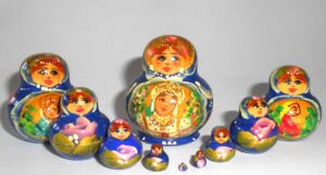 MINI with fairy tale 10-set TINY nesting Doll Babooshki s