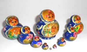 MINI with fairy tale 10-set TINY nesting Doll Babooshki s