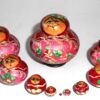 MINI fatty in dark red 10-set TINY nesting Doll Babooshki s